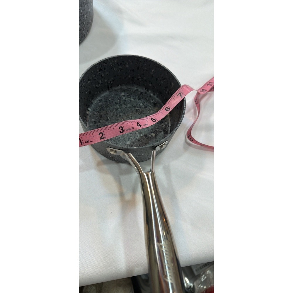 Hlafrg 6 Piece Speckle Cookware Set‎ in Black And Charcoal - Picture 7 of 11